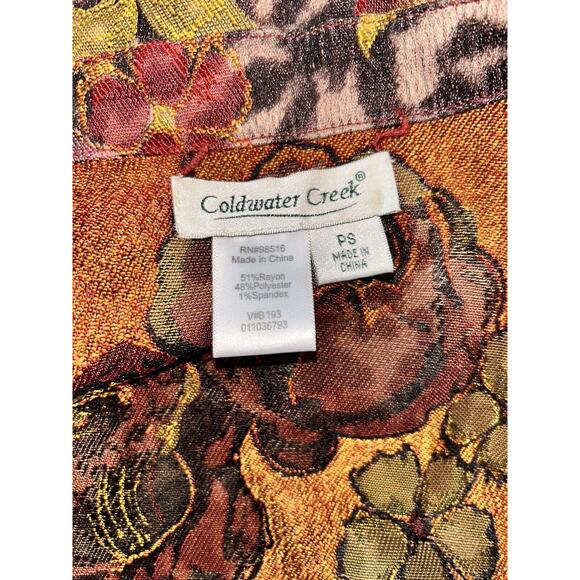 Coldwater Creek Ladies‎ Blazer Fall Colors, Animal print Size Petite Small PS - Picture 8 of 9